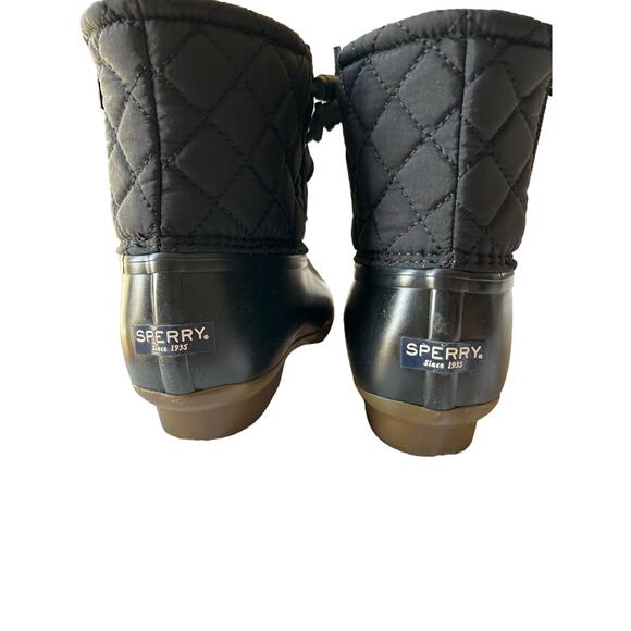 Sperry Unisex-Child Saltwater Boots SZ 5 - Black - Picture 3 of 9